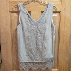 Antonio Melani XS Silver/Gray Silk Blouse